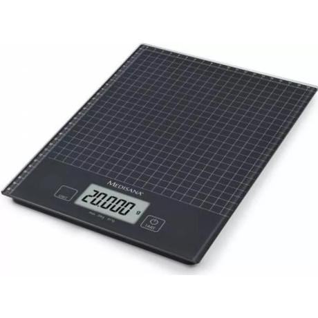 Cantar digital de bucatarie Medisana KS240 XL 40468, Capacitate 20 kg max,Indicator supraincarcare Functie Tara, Negru